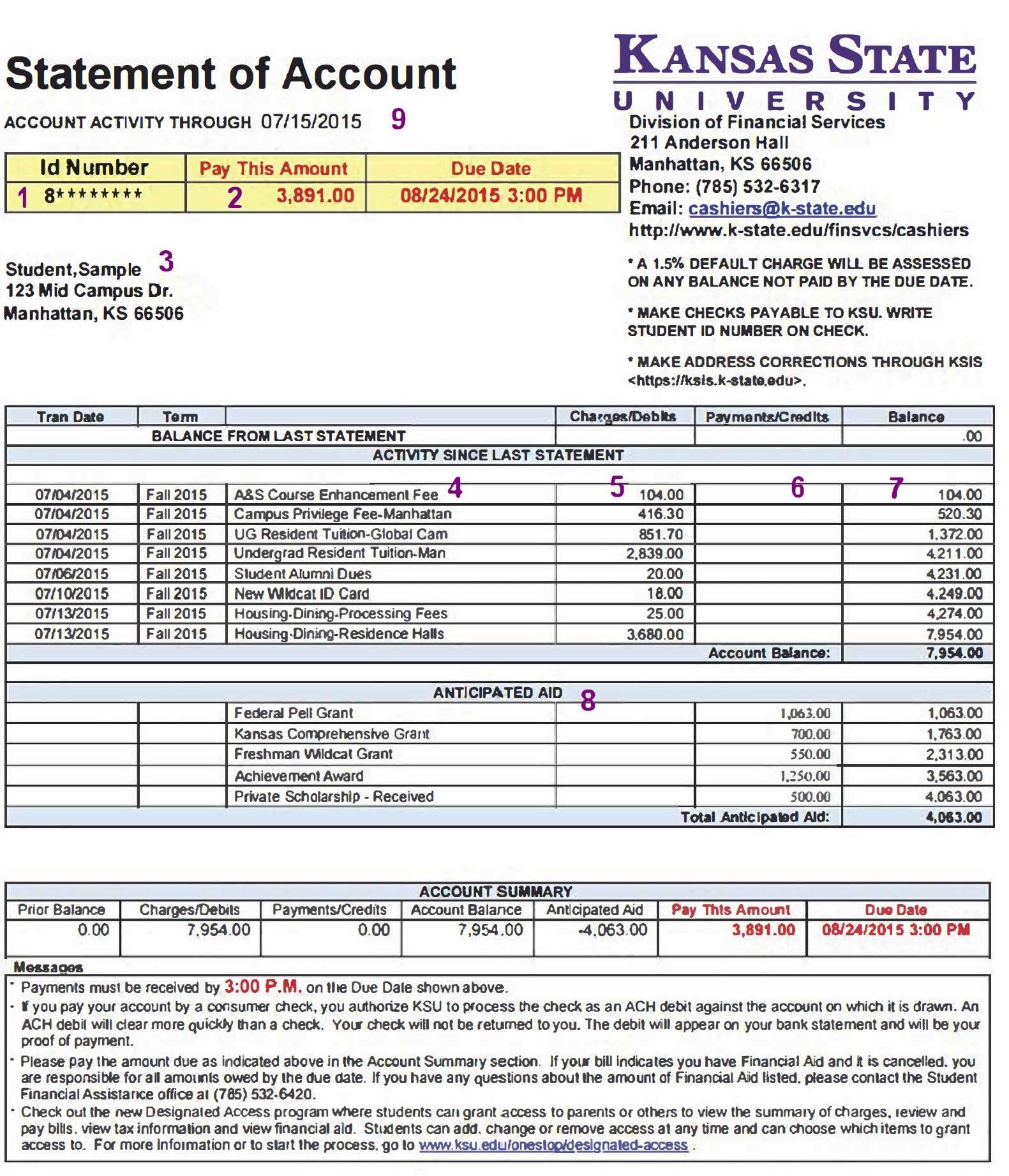 Sample Bill